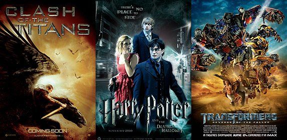 «Битва титанов», «Гарри Поттер и Дары смерти», «Трансформеры 3»