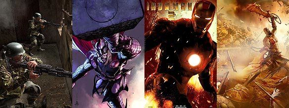 Call of Duty, Thor, Iron man 2, War of the Gods Call of Duty, Thor, Iron man 2, War of the Gods