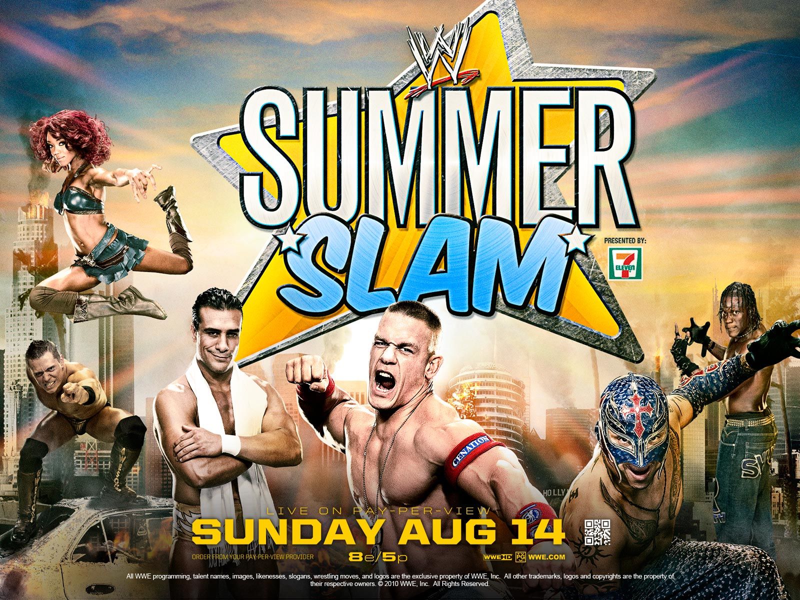 WWE Летний бросок обои для рабочего стола